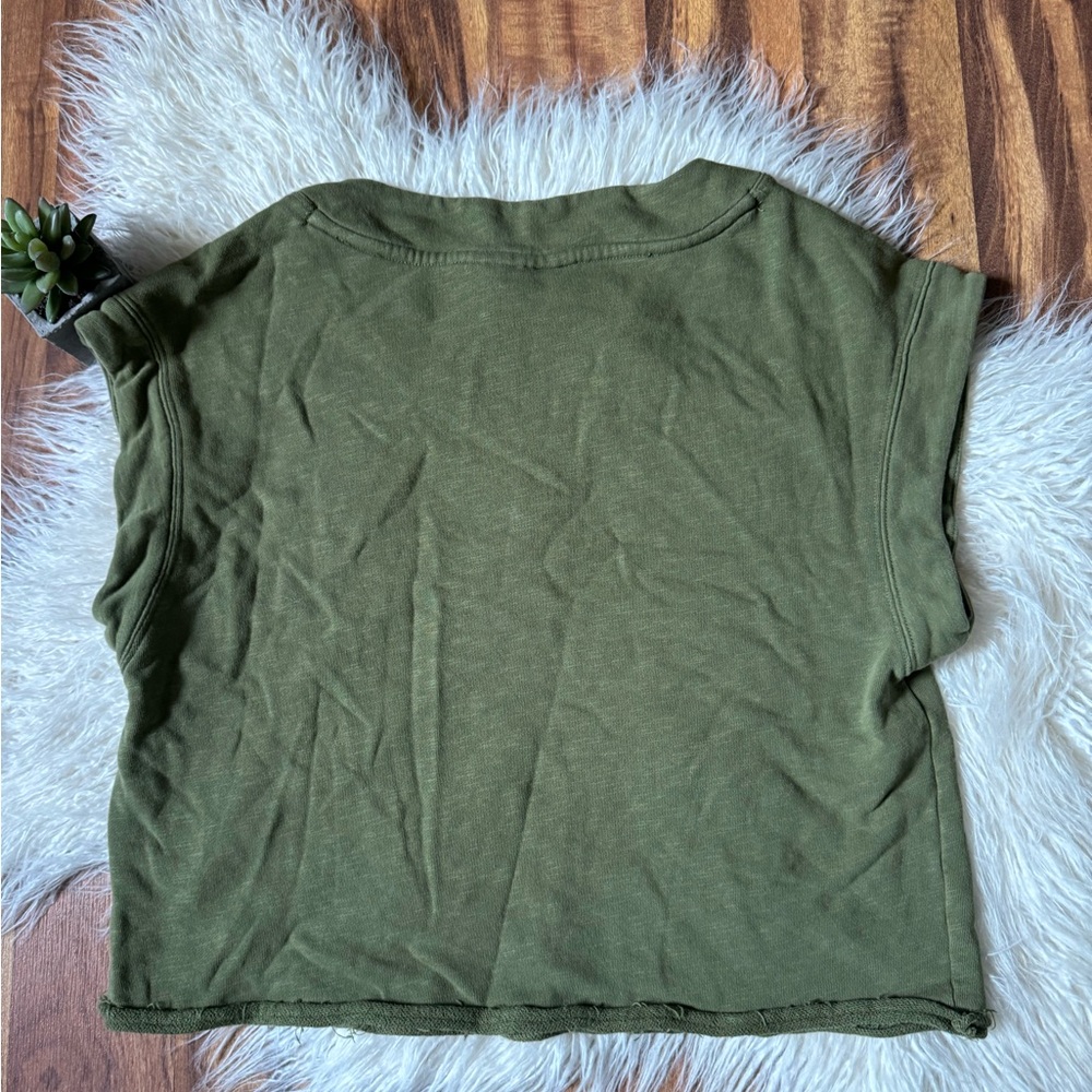 Maeve Anthropologie V Neck Sleeveless Sweatshirt - Picture 5 of 6
